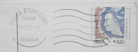 Stamp and Postmark from Rome